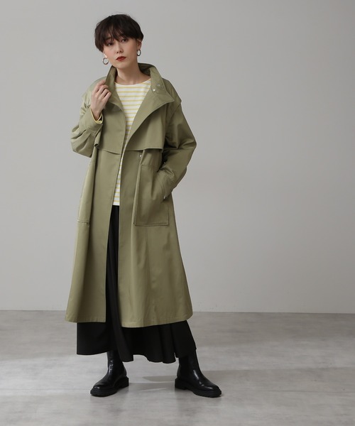 N.（N. Natural Beauty Basic）（エヌエヌナチュラルビューティーベーシック）の「◆２ＷＡＹスタンドネックコート（その他アウター・レディース・ベージュ/カーキ・MEDIUM）」の9枚目の写真