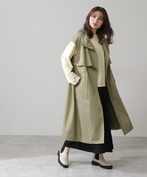 N.（N. Natural Beauty Basic）（エヌエヌナチュラルビューティーベーシック）の「◆２ＷＡＹスタンドネックコート（その他アウター・レディース・ベージュ/カーキ・MEDIUM）」の22枚目の写真