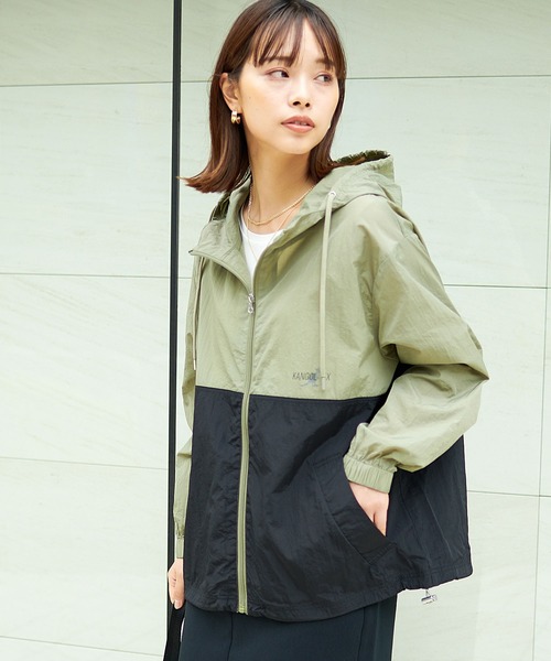 KANGOL EXTRA COMFORT(カンゴールエクストラコンフォート)の「【KANGOL EXTRA COMFORT(カンゴール エクストラコンフォート)】配色切替 ビッグシルエット ワイドマウンテンパーカー(マウンテンパーカー・レディース・ブラック/ベージュ/グレー/カーキ・LL/M/L)」の4枚目の写真