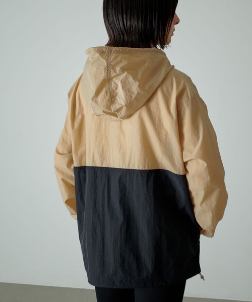 KANGOL EXTRA COMFORT(カンゴールエクストラコンフォート)の「【KANGOL EXTRA COMFORT(カンゴール エクストラコンフォート)】配色切替 ビッグシルエット ワイドマウンテンパーカー(マウンテンパーカー・レディース・ブラック/ベージュ/グレー/カーキ・LL/M/L)」の20枚目の写真