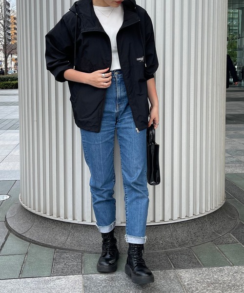 KANGOL EXTRA COMFORT(カンゴールエクストラコンフォート)の「【KANGOL EXTRA COMFORT(カンゴール エクストラコンフォート)】配色切替 ビッグシルエット ワイドマウンテンパーカー(マウンテンパーカー・レディース・ブラック/ベージュ/グレー/カーキ・LL/M/L)」の9枚目の写真
