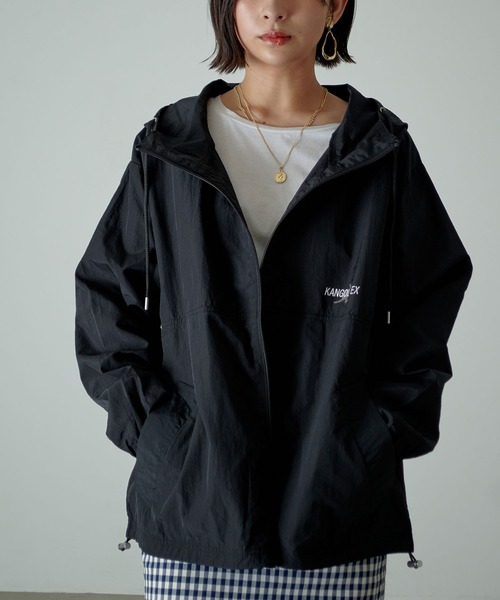 KANGOL EXTRA COMFORT(カンゴールエクストラコンフォート)の「【KANGOL EXTRA COMFORT(カンゴール エクストラコンフォート)】配色切替 ビッグシルエット ワイドマウンテンパーカー(マウンテンパーカー・レディース・ブラック/ベージュ/グレー/カーキ・LL/M/L)」の10枚目の写真