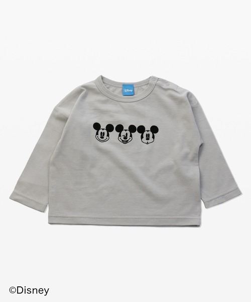 JAM & LINK（ジャムアンドリンク）の「【Disney】ミッキーマウス/プリントロンT（Tシャツ/カットソー・キッズ・グリーン系その他/ミント/ライトグレー/ダークブルー/カーキ/オレンジ系その他/ベージュ系その他/ブルー系その他/グレー系その他/ベージュ・100cm/110cm/120cm/130cm/80ｃｍ/90cm）」の2枚目の写真