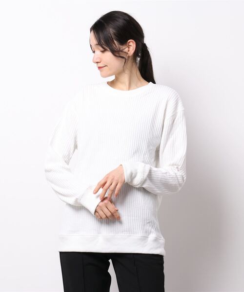 セール】《オーバーサイズ》 ワッフルロンT（Tシャツ/カットソー