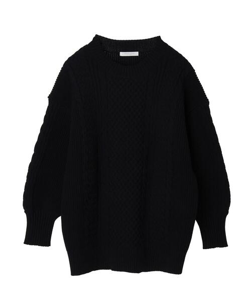 Green　Parks（グリーンパークス）の「かるい ケーブルニットプルオーバー＊（ニット/セーター・レディース・ベージュ/ネイビー/アイボリー/ライトカーキ・FREE）」の21枚目の写真