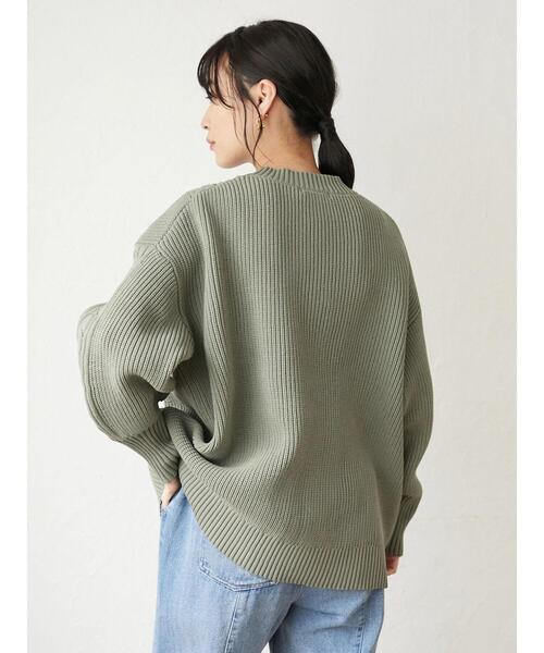 Green　Parks（グリーンパークス）の「かるい ケーブルニットプルオーバー＊（ニット/セーター・レディース・ベージュ/ネイビー/アイボリー/ライトカーキ・FREE）」の15枚目の写真