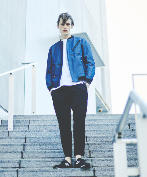 5351 POUR LES HOMMES（ゴーサンゴーイチプールオム）の「【別注/ZDA】2022SS レザーラインスニーカー 2200PH 1（スニーカー・メンズ・ブラック/グレー・40/41/42/43/44/45）」の3枚目の写真