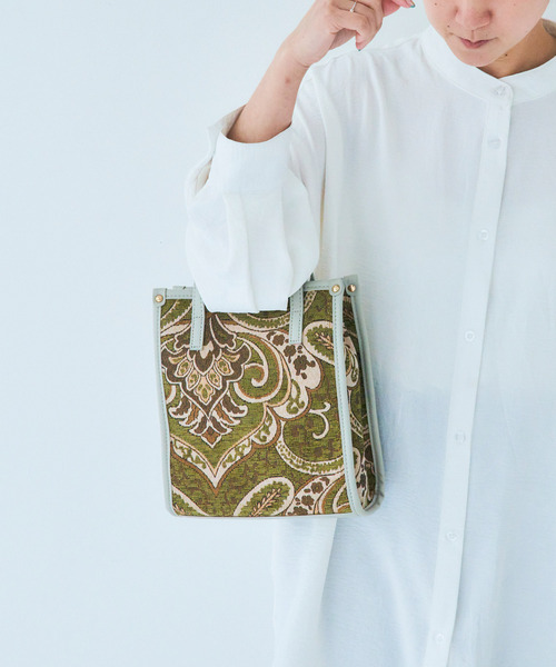 AT CREATION(アットクリエイション)の「<AT CREATION/アットクリエーション>パイピング2WAYショルダー/トートバッグ(ショルダーバッグ・レディース・ブラック/ベージュ/ライトグリーン・ONE SIZE)」の5枚目の写真