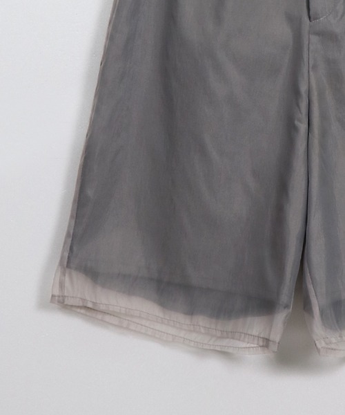 &g'aime（アンジェム）の「【＆g'aime】シアーレイヤードハーフパンツ（その他パンツ・レディース・ブラック/グレー・FREE）」の5枚目の写真