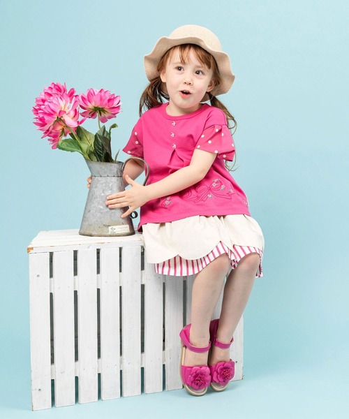 KP DECO（ケーピーデコ）の「シフォンお花付き帽子(S-L)（ハット・キッズ・サックスブルー/ピンク・SMALL/MEDIUM/LARGE）」の8枚目の写真