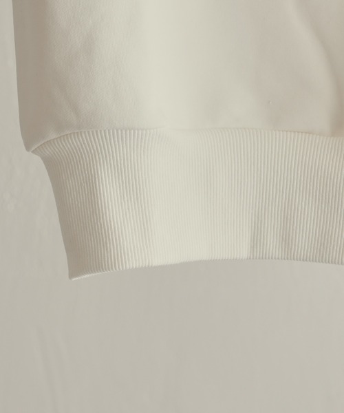 Lui's（ルイス）の「裏毛ストライプ切替ボリュームスリーブトップス（Tシャツ/カットソー・レディース・ホワイト/ブラック/グリーン・FREE）」の14枚目の写真