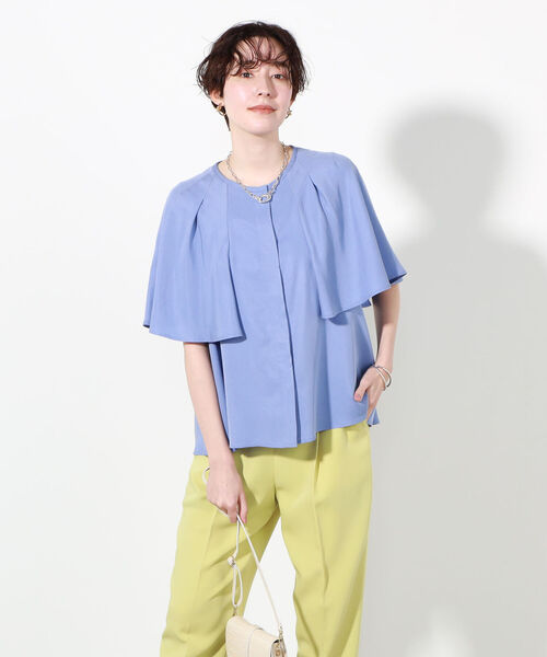 NOLLEY’S(ノーリーズ)の「◇【WEB限定】ドゥーツイルクロス袖フレアブラウス(シャツ/ブラウス・レディース・ベージュ/ライトブルー/ブラック/オフホワイト・FREE)」の19枚目の写真