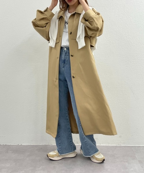 COLONY 2139（コロニートゥーワンスリーナイン）の「WEB・一部店舗限定/2WAYカラーボリュームスリーブコート（トレンチコート・レディース・ブラック/アイボリー/モカ/グレイッシュベージュ/ベージュ/カーキ・FREE）」の5枚目の写真