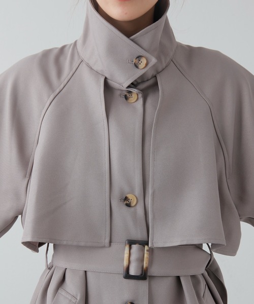 COLONY 2139（コロニートゥーワンスリーナイン）の「WEB・一部店舗限定/2WAYカラーボリュームスリーブコート（トレンチコート・レディース・ブラック/アイボリー/モカ/グレイッシュベージュ/ベージュ/カーキ・FREE）」の21枚目の写真