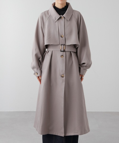 COLONY 2139（コロニートゥーワンスリーナイン）の「WEB・一部店舗限定/2WAYカラーボリュームスリーブコート（トレンチコート・レディース・ブラック/アイボリー/モカ/グレイッシュベージュ/ベージュ/カーキ・FREE）」の16枚目の写真