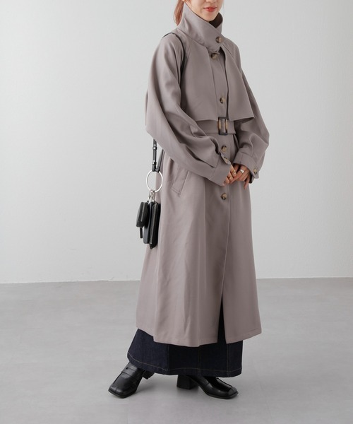 COLONY 2139（コロニートゥーワンスリーナイン）の「WEB・一部店舗限定/2WAYカラーボリュームスリーブコート（トレンチコート・レディース・ブラック/アイボリー/モカ/グレイッシュベージュ/ベージュ/カーキ・FREE）」の10枚目の写真