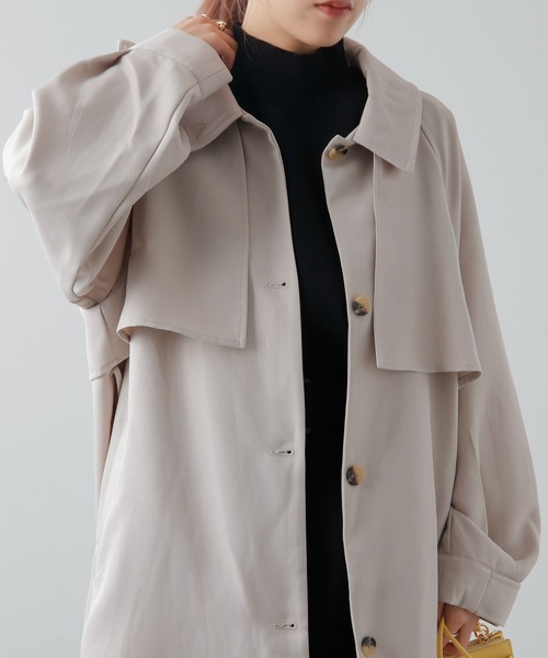 COLONY 2139（コロニートゥーワンスリーナイン）の「WEB・一部店舗限定/2WAYカラーボリュームスリーブコート（トレンチコート・レディース・ブラック/アイボリー/モカ/グレイッシュベージュ/ベージュ/カーキ・FREE）」の11枚目の写真