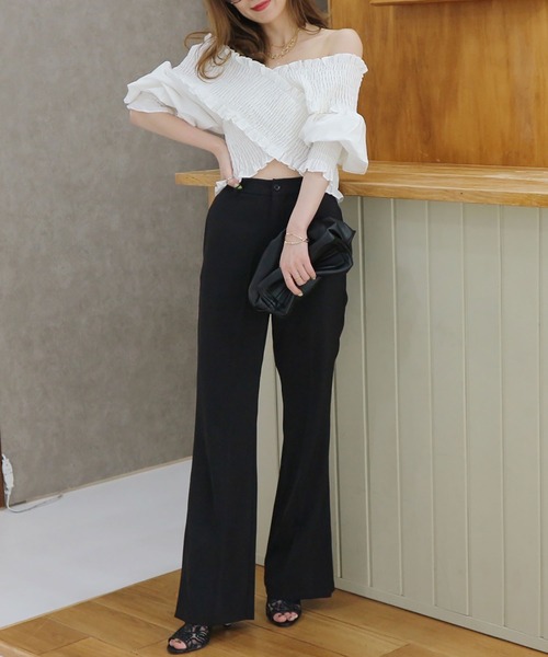 ROYAL PARTY(ロイヤルパーティー)の「シャーリングブラウス(シャツ/ブラウス・レディース・ベージュ/オフホワイト/グリーン・FREE)」の11枚目の写真