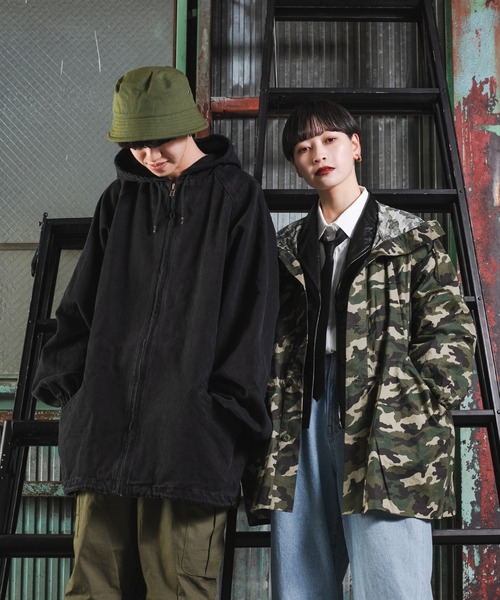 kutir（クティール）の「ミリタリーカモフラ柄スノーパーカー（その他アウター・レディース・チャコールグレー/カーキ・FREE）」の13枚目の写真