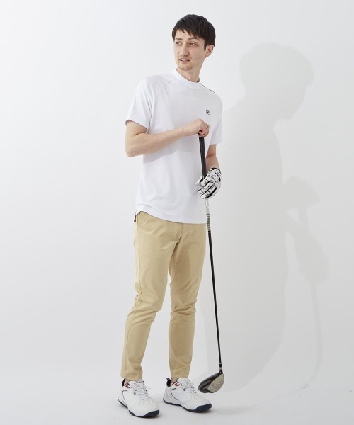FILA GOLF(フィラゴルフ )の「【FILA GOLF:フィラゴルフ】スムースモックネックシャツ ゴルフウェア(Tシャツ/カットソー・メンズ・ホワイト/ブラック/ネイビー/ブルー・MEDIUM/LARGE/X-LARGE)」の13枚目の写真