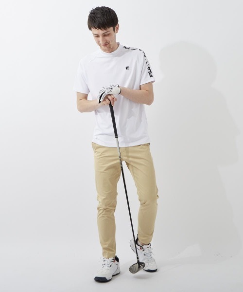 FILA GOLF(フィラゴルフ )の「【FILA GOLF:フィラゴルフ】スムースモックネックシャツ ゴルフウェア(Tシャツ/カットソー・メンズ・ホワイト/ブラック/ネイビー/ブルー・MEDIUM/LARGE/X-LARGE)」の14枚目の写真