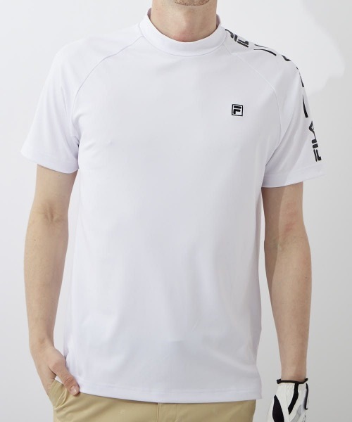 FILA GOLF(フィラゴルフ )の「【FILA GOLF:フィラゴルフ】スムースモックネックシャツ ゴルフウェア(Tシャツ/カットソー・メンズ・ホワイト/ブラック/ネイビー/ブルー・MEDIUM/LARGE/X-LARGE)」の15枚目の写真