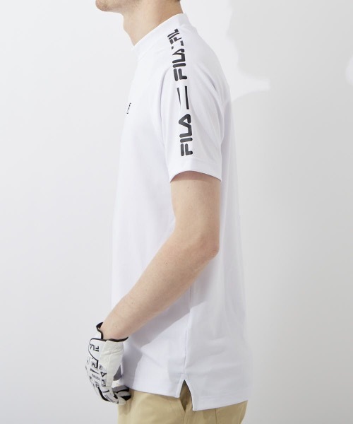 FILA GOLF(フィラゴルフ )の「【FILA GOLF:フィラゴルフ】スムースモックネックシャツ ゴルフウェア(Tシャツ/カットソー・メンズ・ホワイト/ブラック/ネイビー/ブルー・MEDIUM/LARGE/X-LARGE)」の19枚目の写真