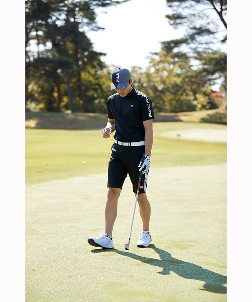 FILA GOLF(フィラゴルフ )の「【FILA GOLF:フィラゴルフ】スムースモックネックシャツ ゴルフウェア(Tシャツ/カットソー・メンズ・ホワイト/ブラック/ネイビー/ブルー・MEDIUM/LARGE/X-LARGE)」の11枚目の写真