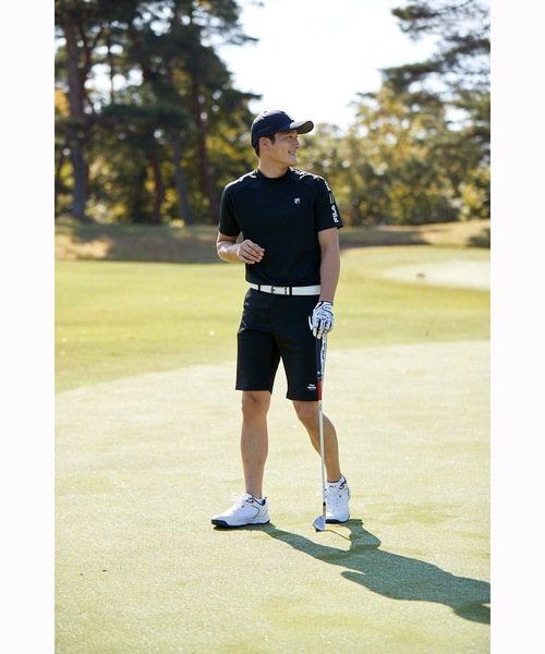 FILA GOLF(フィラゴルフ )の「【FILA GOLF:フィラゴルフ】スムースモックネックシャツ ゴルフウェア(Tシャツ/カットソー・メンズ・ホワイト/ブラック/ネイビー/ブルー・MEDIUM/LARGE/X-LARGE)」の12枚目の写真