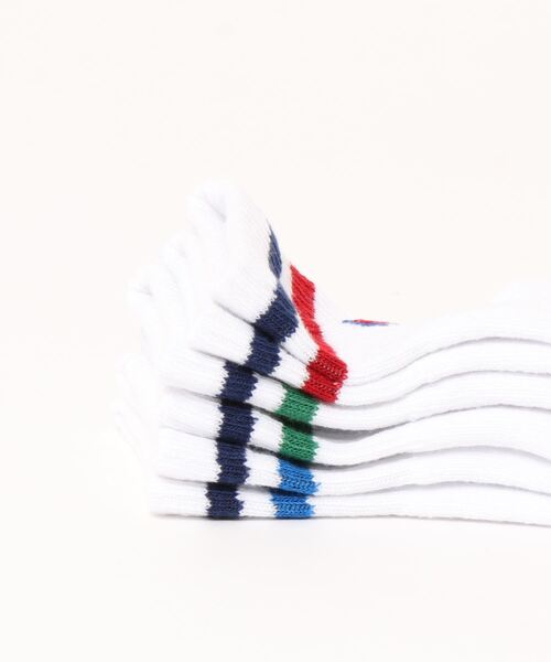 Champion（チャンピオン）の「championクォーターラインソックス（ソックス/靴下・キッズ・ホワイト/ブラック系その他・FREE）」の3枚目の写真