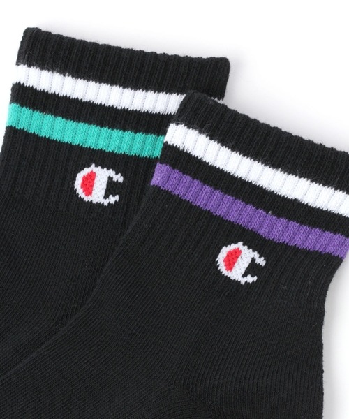 Champion（チャンピオン）の「championクォーターラインソックス（ソックス/靴下・キッズ・ホワイト/ブラック系その他・FREE）」の7枚目の写真