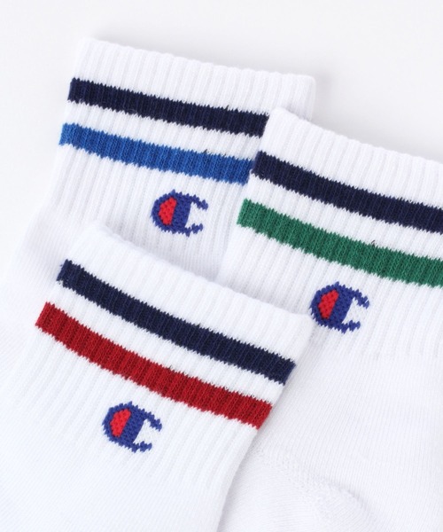 Champion（チャンピオン）の「championクォーターラインソックス（ソックス/靴下・キッズ・ホワイト/ブラック系その他・FREE）」の8枚目の写真