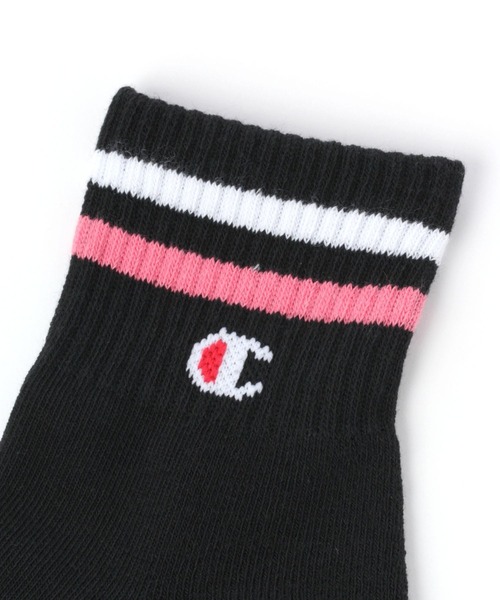 Champion（チャンピオン）の「championクォーターラインソックス（ソックス/靴下・キッズ・ホワイト/ブラック系その他・FREE）」の4枚目の写真
