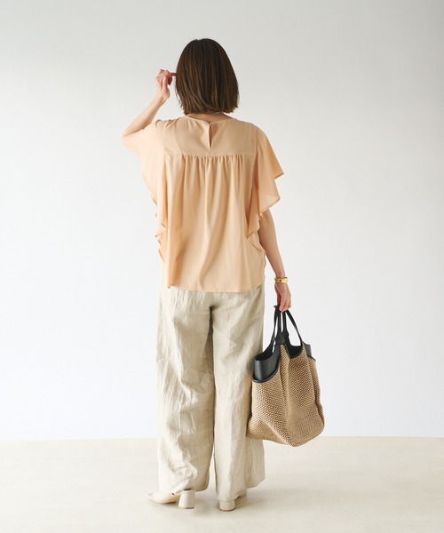 RIVE DROITE（リヴドロワ）の「WEB限定/シアーマンスブラウス（シャツ/ブラウス・レディース・グレー系その他/オレンジ/マスタード・FREE）」の19枚目の写真