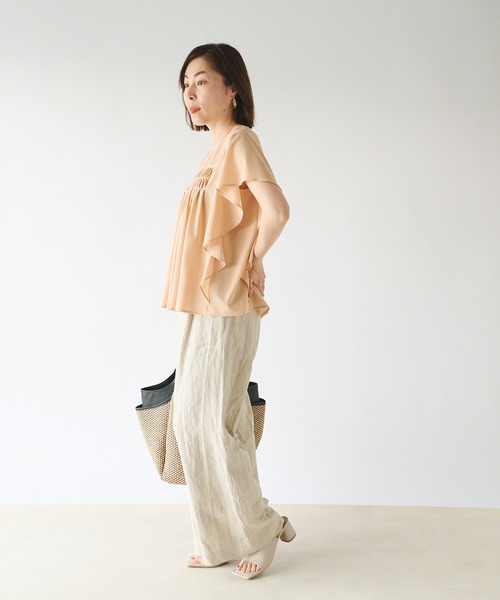 RIVE DROITE（リヴドロワ）の「WEB限定/シアーマンスブラウス（シャツ/ブラウス・レディース・グレー系その他/オレンジ/マスタード・FREE）」の18枚目の写真