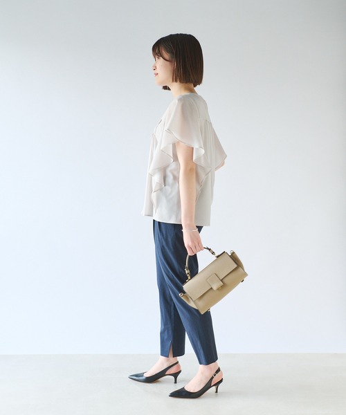 RIVE DROITE（リヴドロワ）の「WEB限定/シアーマンスブラウス（シャツ/ブラウス・レディース・グレー系その他/オレンジ/マスタード・FREE）」の15枚目の写真