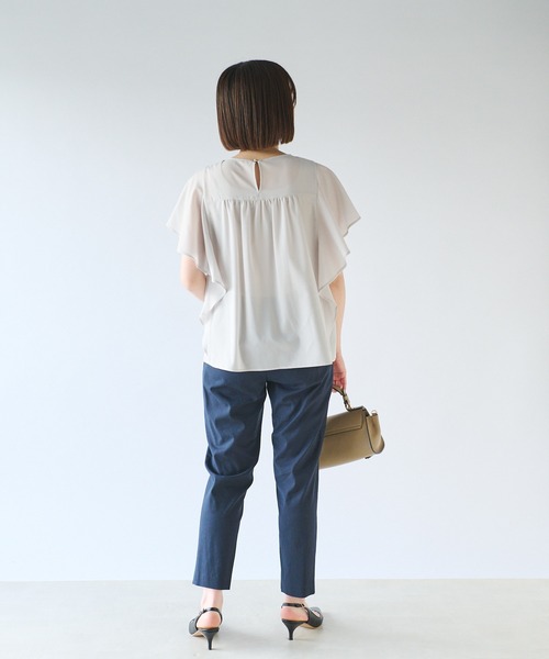 RIVE DROITE（リヴドロワ）の「WEB限定/シアーマンスブラウス（シャツ/ブラウス・レディース・グレー系その他/オレンジ/マスタード・FREE）」の16枚目の写真