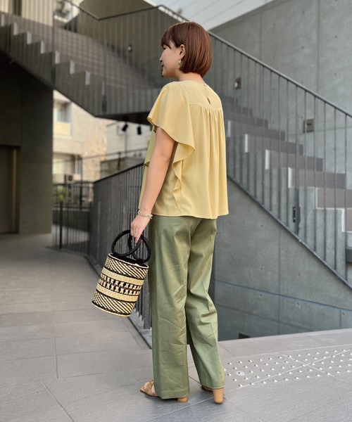 RIVE DROITE（リヴドロワ）の「WEB限定/シアーマンスブラウス（シャツ/ブラウス・レディース・グレー系その他/オレンジ/マスタード・FREE）」の21枚目の写真