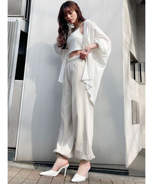 GYDA（ジェイダ）の「ワンショルtieデザインキャミビスチェ（キャミソール・レディース・ブラック/オフホワイト・FREE）」の5枚目の写真