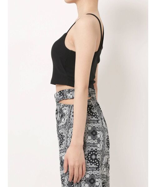 GYDA（ジェイダ）の「ワンショルtieデザインキャミビスチェ（キャミソール・レディース・ブラック/オフホワイト・FREE）」の10枚目の写真