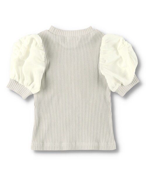 BRANSHES(ブランシェス)の「袖シフォンTシャツ(Tシャツ/カットソー・キッズ・グリーン/ベージュ・110/130/140/150/100/120/160)」の11枚目の写真