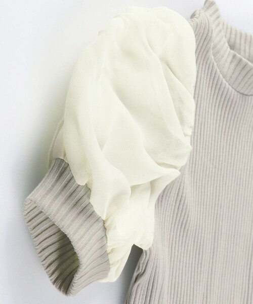 BRANSHES(ブランシェス)の「袖シフォンTシャツ(Tシャツ/カットソー・キッズ・グリーン/ベージュ・110/130/140/150/100/120/160)」の13枚目の写真