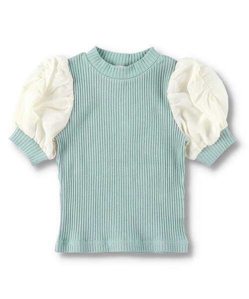 BRANSHES(ブランシェス)の「袖シフォンTシャツ(Tシャツ/カットソー・キッズ・グリーン/ベージュ・110/130/140/150/100/120/160)」の19枚目の写真
