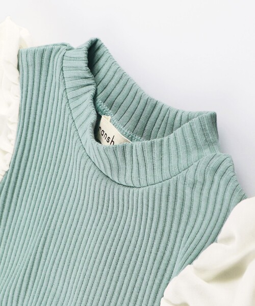 BRANSHES(ブランシェス)の「袖シフォンTシャツ(Tシャツ/カットソー・キッズ・グリーン/ベージュ・110/130/140/150/100/120/160)」の21枚目の写真