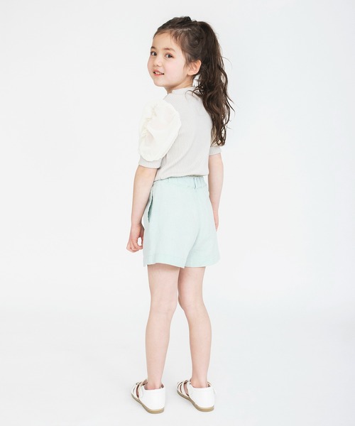 BRANSHES(ブランシェス)の「袖シフォンTシャツ(Tシャツ/カットソー・キッズ・グリーン/ベージュ・110/130/140/150/100/120/160)」の5枚目の写真