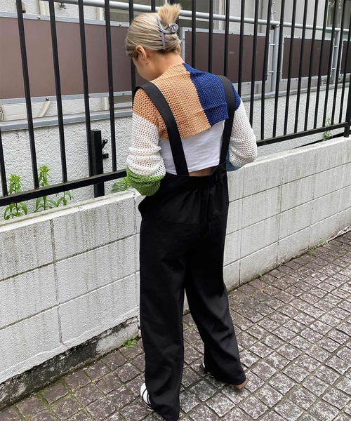 byYOUANCE（バイユアンス）の「リネンライクサロペット（サロペット/オーバーオール・レディース・ホワイト/ブラック/カーキ・FREE）」の9枚目の写真