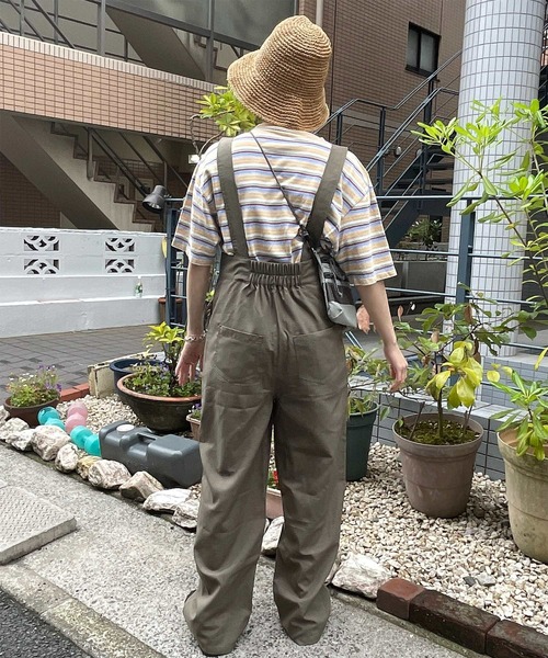 byYOUANCE（バイユアンス）の「リネンライクサロペット（サロペット/オーバーオール・レディース・ホワイト/ブラック/カーキ・FREE）」の10枚目の写真