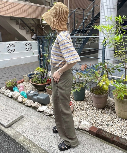 byYOUANCE（バイユアンス）の「リネンライクサロペット（サロペット/オーバーオール・レディース・ホワイト/ブラック/カーキ・FREE）」の12枚目の写真