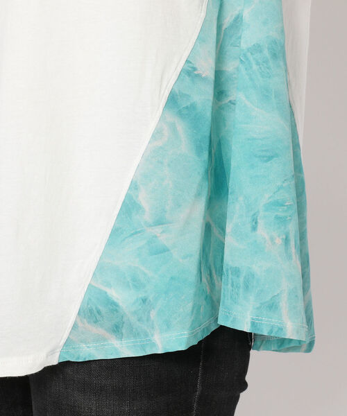 KMRii（ケムリ）の「【別注】KMRii/ケムリ/LAYERED MAGNOLIA TOP/RFL（Tシャツ/カットソー・レディース・ホワイト/ブラック・SMALL）」の7枚目の写真