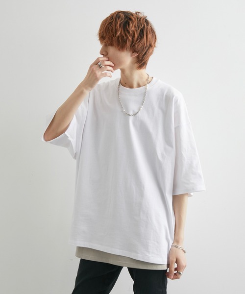 JUNRED（ジュンレッド）の「【tai x JUNRed】ルーズシルエットアンサンブル（Tシャツ＋タンクトップセット）（Tシャツ/カットソー・メンズ・ホワイト/ブラック/グリーン系その他2/ブルー系その他4・S/M/L）」の2枚目の写真
